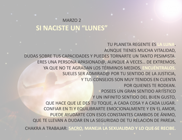 Si naciste un lunes